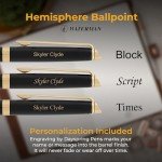 Personalized Waterman Hemisphere Ballpoint Pen - Black Gold