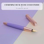 Purple Fountain Pen with Rose Gold Finish