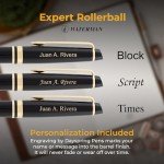 Personalized Waterman Expert Rollerball Pen, Black & Gold