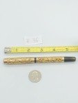 Golden Floral Carved Fountain Pen with 14K Nib