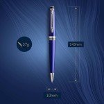 Waterman Expert Blue Ballpoint Pen with Chrome Finishes