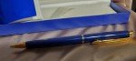Waterman Hemisphere Blue Ballpoint Pen with Gold Trim