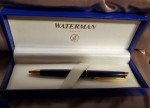 Waterman Hemisphere Blue Ballpoint Pen with Gold Trim