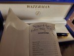 Waterman Hemisphere Blue Ballpoint Pen with Gold Trim