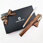 LACHIEVA LUX Walnut Rollerball Pen and Bookmark Set