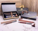 LACHIEVA LUX Walnut Rollerball Pen and Bookmark Set