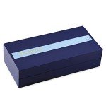 Waterman Exception Fountain Pen, Slim Blue with Silver Plated Clip, Fine Nib with Blue Ink Cartridge, Gift Box