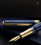 Visconti Blue Opera Gold Fountain Pen Broad Nib
