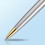 Waterman Hemisphere Stainless Steel Gold Trim Pen