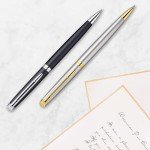 Waterman Hemisphere Stainless Steel Gold Trim Pen