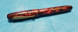 Parker Parkette #18 Red Marble Fountain Pen