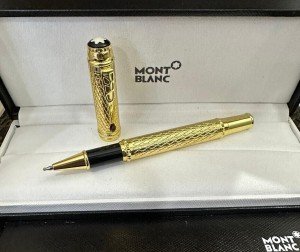 Montblanc Gold Ballpoint Pen with Signature Box