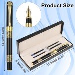 Elegant Metal Fountain Pen Set with 2 Inks