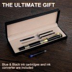 Elegant Metal Fountain Pen Set with 2 Inks