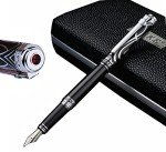 Duke Ruby Fountain Pen Set with Silver Trim