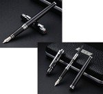 Duke Ruby Fountain Pen Set with Silver Trim