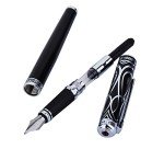 Duke Ruby Fountain Pen Set with Silver Trim