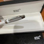Montblanc Mb164 White Platinum Classique Ballpoint Pen