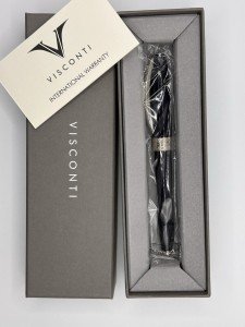 Visconti Michelangelo Blue Stainless Steel Fountain Pen
