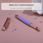 Elegant Purple Fountain Pen with 18K Gold Nib