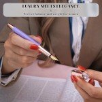 Elegant Purple Fountain Pen with 18K Gold Nib