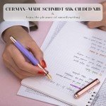 Elegant Purple Fountain Pen with 18K Gold Nib