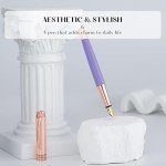Elegant Purple Fountain Pen with 18K Gold Nib