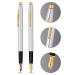 Cross Classic Century Chrome Fountain Pen Gift Set