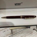 Montblanc Meisterstück Burgundy Gold Trim Ballpoint Pen