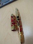 Asvine P80 Gold Red Transparent Fountain Pen