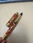 Asvine P80 Gold Red Transparent Fountain Pen
