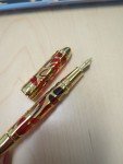 Asvine P80 Gold Red Transparent Fountain Pen