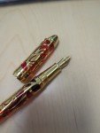 Asvine P80 Gold Red Transparent Fountain Pen