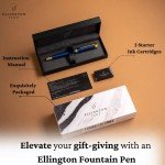 Ellington Luxury Fountain Pen with Ink Cartridge Set