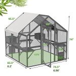 Luxurious Wooden Cat Run Enclosure & Playhouse