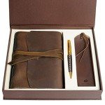 Luxury Leather Journal Gift Set with Pen