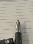 Rhodium Plated Gold Architect Ebonite Fountain Pen
