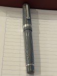 Rhodium Plated Gold Architect Ebonite Fountain Pen