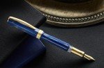 Visconti Blue Opera Gold Fountain Pen, Medium Nib