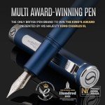 Scriveiner Matt Blue Luxury Fountain Pen Bundle