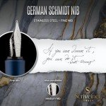 Scriveiner Matt Blue Luxury Fountain Pen Bundle