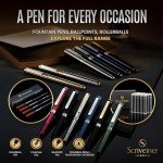 Scriveiner Matt Blue Luxury Fountain Pen Bundle