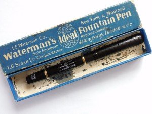 Waterman #52 Black Chased Fountain Pen - 18K Nib