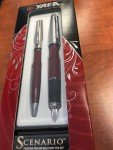 YAFA Scenario Maroon Fountain and Ballpoint Pen Set