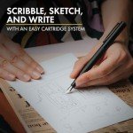 SCRIVI PENS Elegant Black Fountain Pen Set