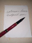 Burgundy Waterman Ballpoint Pen with Gold Trim