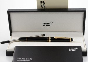 Montblanc Meisterstück 163P Black Gold Rollerball Pen