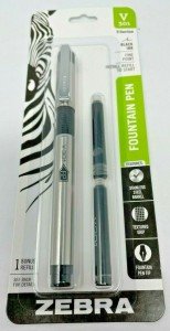 Zebra V-301 Stainless Steel Fountain Pen with Refill