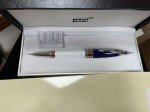 Montblanc White-Blue Silver Luxury Rollerball Pen
