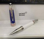 Montblanc White-Blue Silver Luxury Rollerball Pen